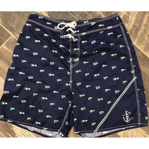 Polo Ralph Lauren‎ Blue Swim Trunks Board Shorts Flags Nautical Sailing Size 30